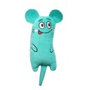 Kattenkruidkussen Muisvormig kattenspeelkussen 16 x 5,5 cm Leuk kattenspeeltje Pluche bijtspeeltje Kauwkussen voor katten 2