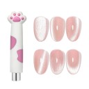 Kattepoteformet neglemagnet 6,2 x 1,6 x 0,8 cm katteøjeeffektmagnet til gel neglelak neglekunst manicure dekorationsværktøj 5