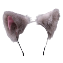 Kattöron på pannband Plysch kattöron på pannband Cosplay-tillbehör Tjejpannband till Halloween 2