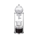 Kávovar na studenou kávu kapací 600 ml S nádobou na led a kohoutkem Borosilikátové sklo a nerezový stojan Stříbrná barva Na cold brew doma 1