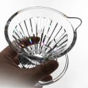 Kávový prekapávač na 1–2 šálky plast transparentný ručná príprava kávy pour over filter pre domáce použitie 1