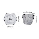 Käytännöllinen retkikuppi Kevyt ja kannettava ulkoiluväline 12 x 8,5 cm Mustilla nappikiinnityksillä Valkoinen, jossa on korkeuserokartta Retkeilyyn 2