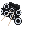 Käytännöllinen silikoninen USB-elektroninen rumpusetti 2022 kannettava rullattava harjoitussarja polkimilla ja mailoilla eri väreissä 43x28x2.7 cm 4