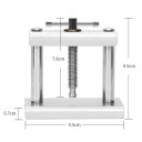 Kellokotelon puristustyökalu, jossa 12 lisäosaa, 16–50 mm. Metallirakenteinen käsipuristin kellon korjaukseen ja huoltoon. 2