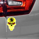 Keltainen pääkalloautotarra 4