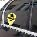Keltainen pääkalloautotarra 5