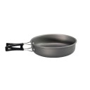 Kempingová pánev na smažení 1 l 180 x 45 mm Nepřilnavý hliník Sklopná tepelně odolná rukojeť Šedá Na kempink a turistiku pro 2 až 3 osoby 1