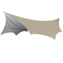 Kempingová plachta 5,1 x 5,1 m nepromokavá venkovní sluneční clona s úložným vakem pro stanování turistiku a outdoor 3