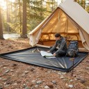 Kempingová podložka 3D vodotesná plachta pod stan 3 x 4 m Oxfordská tkanina PU 2000 mm Zvýšené okraje 10 cm Na kempovanie a piknik aj pláž 3