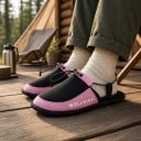 Kempingové pantofle Rychleschnoucí Velikost S EU 37–39 Délka 25 cm Protiskluzová podrážka Utahovací šňůrka Nylon Růžové Do kempu 5