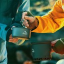 Kempingový hrnec 2,3 l pro 3 až 4 osoby 180 x 150 mm Tvrzený eloxovaný hliník Cestovní nádobí a turistické kuchyňské náčiní na treking 3