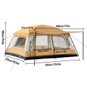 Kempingový stan pro 4-6 osob se dvěma ložnicemi 320 x 210 x 180 cm oxfordská tkanina s PU povlakem na kempování a rodinné výlety 3