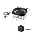 Kempingowy piecyk gazowy 3600 W 16 x 16 x 8,5 cm Butanowy piecyk z wężem 1 m Żelazny przenośny piecyk turystyczny do kempingu na świeżym 5