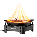 Kempovací gázfőző 3600 W 16 x 16 x 8,5 cm Butánfőző 1 m hosszú tömlővel Vas hordozható túrafőző kempingezéshez kültéri használatra 2