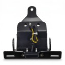 Kennzeichenhalter für CFMOTO 450SR 450NK 450SS 300SR 250SRS Kurz mit LED-Beleuchtung 18 x 17 x 7,5 cm Aluminium Schwarz Für Motorrad und sportlichen 6