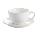Kerámia csésze alátéttel 220 ml kompakt méret 9,7 × 9,3 cm alátét átmérője 14,5 cm kávéhoz és eszpresszóhoz 3