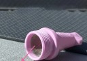 Keramická tryska s ochrannou síťkou pro zahradní mlžicí systém 35 mm M16x1,0 otvor 1,2 mm růžová pro zavlažování 3