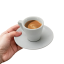 Keramický hrnček na espresso 60 ml s podšálkom biely malý šálok na kávu pre domáce i kancelárske použitie 3
