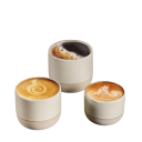 Keramický hrneček 230 ml, šálek na kávu a čaj z keramiky béžovo-hnědý s hladkým povrchem bez ucha pro domácí použití 5