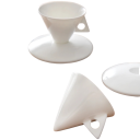 Keramický hrnek na espresso 50 ml s podšálkem bílý malý šálek na kávu pro domácí i kancelářské použití 2