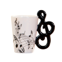 Keramický hrnek s motivem houslového klíče a uchem ve tvaru noty 240 ml dekorativní provedení pro kávu čaj i každodenní použití 1