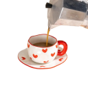 Keramický hrnek se srdíčky 300 ml rozměry 9,5 × 7 cm dekorativní provedení pro kávu čaj i každodenní použití 3