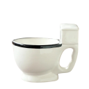 Keramický hrnek ve tvaru záchodu 300 ml keramika bílý s černým lemem originální hrnek na kávu čaj vtipný dárek 2