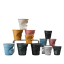 Keramický mini hrnek zmuchlaný tvar 70–90 ml keramika malý šálek na espresso kávu degustační nápoje do domácnosti i kanceláře 4