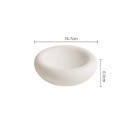 Keramický servírovací tanier s hlbokým stredom 16,7 x 6,9 cm biely tanier z keramiky na podávanie dezertov a menších pokrmov 3