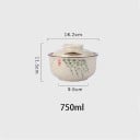 Keramiikkakulho kannella japanilaistyylinen 750 ml keramiikka beige oksakuvioilla keittojen ja riisin tarjoiluun 3