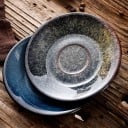 Keramische mok met schotel voor koffie 220 ml Mok met een diameter van 10 cm en schotel met een diameter van 15 cm Glanzende glazuur met een fijn 7