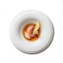 Keramischer Servierteller mit tiefem Zentrum 16,5 x 7,5 cm weißer Teller aus Keramik zum Servieren von Desserts und Gerichten 2