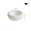 Keramisk dyb suppetallerken rund stærk 17,8 cm diameter 8 cm højde keramik hvid skål til suppe og servering 2
