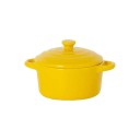 Keramisk gryde med låg og håndtag 230 ml 13 × 7,5 × 9,8 cm kompakt beholder til tilberedning og servering af retter 5