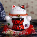 Keramisk heldig kat statuette 4