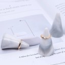 Keramisk ringholder kegleformet smykkestativ 4,9 × 2,8 cm bordorganisator til udstilling af ringe 3