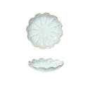 Keramisk tallerken med blomstermotiv 11 x 2,2 cm lille dekorativ tallerken til servering af desserter og småretter 4