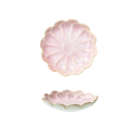 Keramisk tallerken med blomstermotiv 11 x 2,2 cm lille dekorativ tallerken til servering af desserter og småretter 2