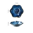 Keramisk tallrik med sprickmönster 11 x 3,1 cm djupare liten tallrik för servering av desserter och små rätter 5