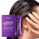Keratinová maska na vlasy 20x 10 g, intenzivní botox a kolagen pro poškozené vlasy, hluboká regenerace, hydratace a lesk po celé délce 5