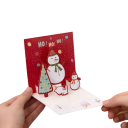 Kerst- en nieuwjaars 3D kaart van papier Vouwkaart met kerstmotieven Creatieve felicitatiekaart 3