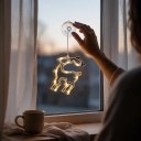 Kerst Hangend LED Licht Rendier 19 x 14 cm Op AAA Batterijen Met Zuignap Verlicht Rendier Met Geweien Warm Wit Decoratie Voor Raam Deuren En Etalages 2