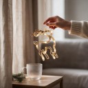 Kerst Hangend LED Licht Rendier 19 x 14 cm Op AAA Batterijen Met Zuignap Verlicht Rendier Met Geweien Warm Wit Decoratie Voor Raam Deuren En Etalages 3