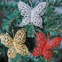 Kerstdecoratie vlinder 6 stuks 1