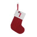Kerstkousen met letters Gebreide rode sokken met initiaal Kerst hangdecoraties 20 x 10 cm 9