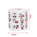 Kersttoiletpapier 10 x 10 cm 2 lagen Rol met kerstmotieven Decoratieve papieren servetten Feestelijke keuken- en huishoudelijke benodigdheden 2
