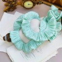 Két rétegű, redőzött volános szalag 5 cm, 91 cm hosszú, viszkóz és nylon, dekoratív volános szalag, díszítő szegély varráshoz és kreatív alkotáshoz 5