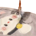 Keuken- en badkamerhanghanddoek met kattenmotief absorberend sneldrogend koraalvelours beige grijs 3