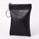 Key Case with Keyring and Quick Opening by Pressing the Sides Zipless Closure PU Leather with Lining Pocket Dimensions 11.5 x 7.5 cm 1
