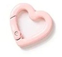 Key Ring 2.5 cm Heart Metal Alloy Metal Pendant Solid Loop Key Decoration Handbag Backpack Gift 12